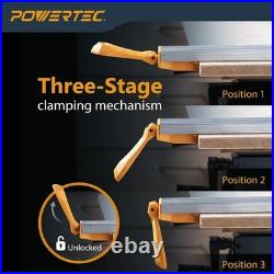 POWERTEC 24 Straight Edge Guide Clamp with 16 x 3-1/2 Band Saw Fence Resaw