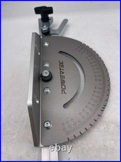 POWERTEC 71391 Table Saw Precision Miter Gauge System with T-Track Fence & Stop-OB