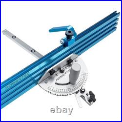 POWERTEC 71391V Precision Table Saw Miter Gauge System with T-Track Fence