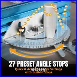 POWERTEC 71391V Precision Table Saw Miter Gauge System with T-Track Fence