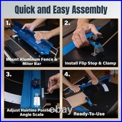 POWERTEC 71403 Table Saw Crosscut Sled, Woodworking Jig and Hardware Kit