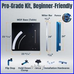 POWERTEC 71403 Table Saw Crosscut Sled, Woodworking Jig and Hardware Kit