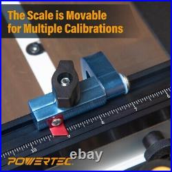 POWERTEC 71766 Precision Miter Gauge System for Table Saw Kit, Telescoping Fence