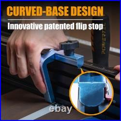 POWERTEC Precision Miter Gauge System for Table Saw Kit withTelescoping Fence