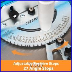 POWERTEC Table Saw Miter Gauge System 27 Stops 24 x 3 Fence Flip Stop 71391V