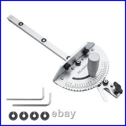 POWERTEC Universal Table Saw Miter Gauge and Aluminum Miter Bar, 27 Angle Sto