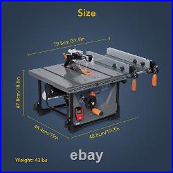 Portable Dust-Free Table Saw 15A 8-1/2in 5000RPM Woodworking Compact with Dust Bag