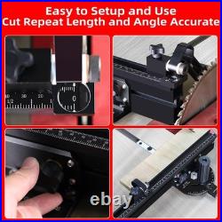 Portable Table Saw Miter Gauge 18 Fence Multifunction Flip Stop Woodworking