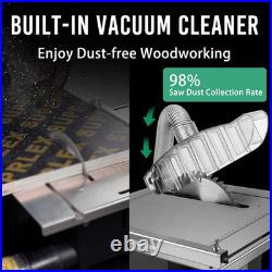 Portable Table Saw, Small Table Saw, 15.7 12.6 6.1IN, 1600W, 5000RPM Cutting Spe