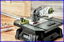 Portable Tabletop Saw with Steel Rip Fence, Miter Gauge, Scroll