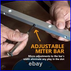 Precision 3 T-Track Flip Stop & 18 Miter Bar Set for Table Saw Efficiency Precision 3 T-Track Flip Stop & 18 Miter Bar Set for Table Saw Efficiency