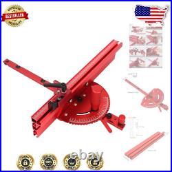 Precision Aluminum Miter Gauge for Table Saws 27 Angle Stops & Extended Fence Precision Aluminum Miter Gauge for Table Saws 27 Angle Stops & Extended Fence