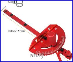 Precision Aluminum Miter Gauge for Table Saws 27 Angle Stops & Extended Fence Precision Aluminum Miter Gauge for Table Saws 27 Angle Stops & Extended Fence