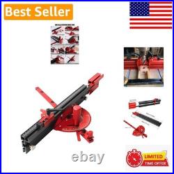 Precision Aluminum Miter Gauge with Repetitive Cut Stop Max Stock Support