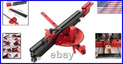 Precision Aluminum Miter Gauge with Repetitive Cut Stop Max Stock Support