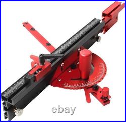Precision Aluminum Miter Gauge with Repetitive Cut Stop Max Stock Support