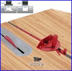Precision Aluminum Miter Gauge with Repetitive Cut Stop Max Stock Support