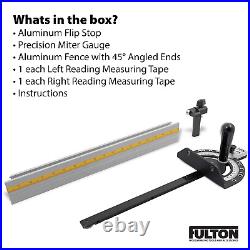 Precision Gauge with Aluminum Miter Fence and 45 Degree Angled End Stock Support