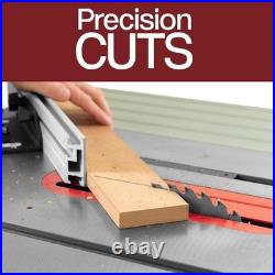 Precision Miter Gauge Aluminum Fence 45° Ends Flip Stop Woodworking