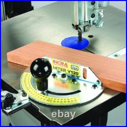 Precision Miter Gauge V120 22.5° Stops, GlideLOCK, All Steel, Woodworking Tool