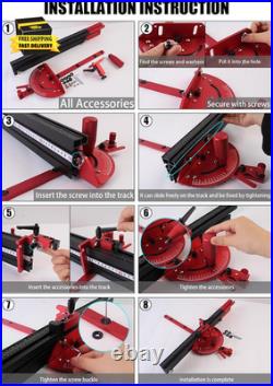 Precision Miter Gauge for Maximum Stock Support and a Repetitive Cut Flip Stop Precision Miter Gauge for Maximum Stock Support and a Repetitive Cut Flip Stop