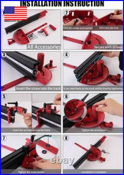 Precision Miter Gauge for Maximum Stock Support and a Repetitive Cut Flip Stop Precision Miter Gauge for Maximum Stock Support and a Repetitive Cut Flip Stop
