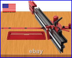 Precision Miter Gauge for Maximum Stock Support and a Repetitive Cut Flip Stop Precision Miter Gauge for Maximum Stock Support and a Repetitive Cut Flip Stop