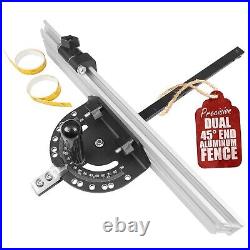 Precision Miter Gauge with Aluminum Miter Fence with 45 Degree Angled Ends fo