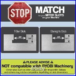 Precision Miter Gauge with Aluminum Miter Fence with 45 Degree Angled Ends for M Precision Miter Gauge with Aluminum Miter Fence with 45 Degree Angled Ends for M
