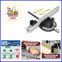 Precision Miter Gauge with Aluminum Miter Fence with 45 degree Angled Ends fo