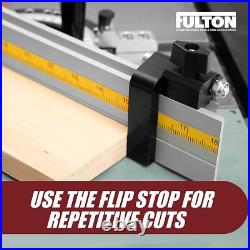 Precision Miter Gauge with Aluminum Miter Fence with 45 degree Angled Ends fo