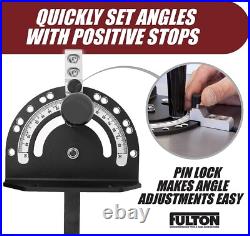 Precision Miter Gauge with Aluminum Miter Fence with 45 degree Angled Ends fo