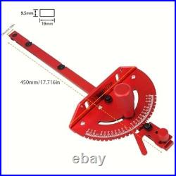 Precision Table Saw Miter Gauge 500mm Aluminum Fence Flip Stop 27 Angle Stops