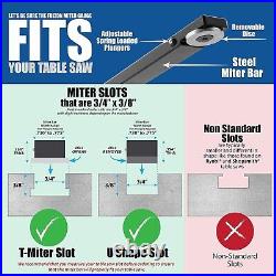 Premium Precision Miter Gauge with Aluminum Fence Versatile Cut Solutions