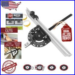 Pro Aluminum Miter Gauge Fence, Fulton Precision, 45° Angled Ends, Accurate Cuts