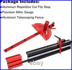 Professional Miter Gauge for Table Saw Aluminum, Repetitive Cuts, Scale