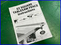 READ EQ Square Aluminum Table Saw fence for 27 deep Ridgid or Craftsman