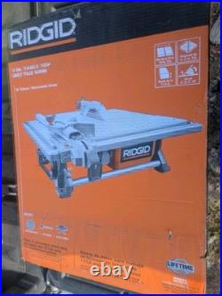 RIDGID R4021 7 in Wet Tabletop Tile Saw Corded Electric with Rip Fence Miter