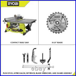 RYOBI Table Saw 13 Amp 8-1/4 Inch Table Saw 5700 RPM Rip Fence Miter Gauge