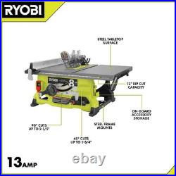 RYOBI Table Saw 13 Amp 8-1/4 Inch Table Saw 5700 RPM Rip Fence Miter Gauge