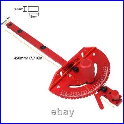 Red Miter Gauge Aluminum Alloy Handle Table Saw Router Fence Woodworking Tool