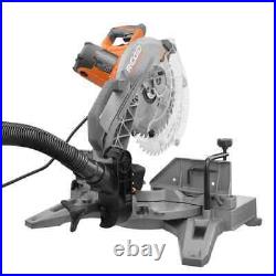 Ridgid Miter Saw Corded 15Amp Positive Stop with2Bevel+Led+Compact Blower+Inflator