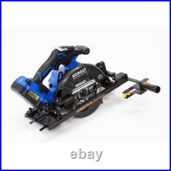 Rolling Plate and Cutting Guide for Right-Blade Circular Saws