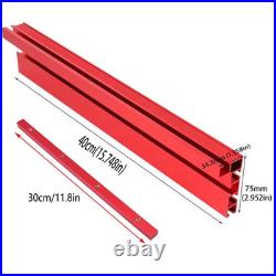 Router Table Fence 80cm Aluminum T-Track Saw Fence with Splicing Connect Strip Kit