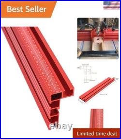 Rust-Proof Aluminum T-Track Table Fence with Easy-to-Read Scale for Woodworking