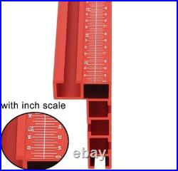 Rust-Proof Aluminum T-Track Table Fence with Easy-to-Read Scale for Woodworking