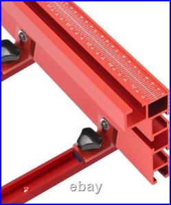 Rust-Proof Aluminum T-Track Table Fence with Easy-to-Read Scale for Woodworking