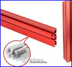 Rust-Proof Aluminum T-Track Table Fence with Easy-to-Read Scale for Woodworking