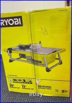 Ryobi 7 in Corded Tabletop Wet Tile Saw 4.8 Amp Model WS722