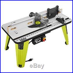 Ryobi Router Table Saw Adjustable Aluminum Fence Built-In Vacuum Port Tool Stand